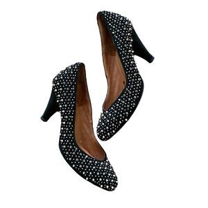 Jeffrey Campbell Spiked + Studded Black Suede Heels Women’s US Size 8